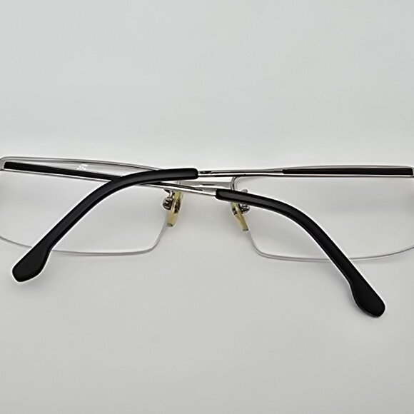 Longines 3028 C2 Silver Black Titanium Semi-Rimless Eyeglasses Frame France 56mm - Picture 10 of 13